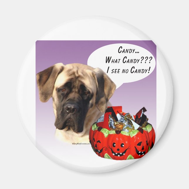 Imã Mastiff (afã) Halloween Candy (Frente)