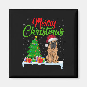 Imã Mastiff Dog Árvore de Natal Luz Xmas Mastiff Dog