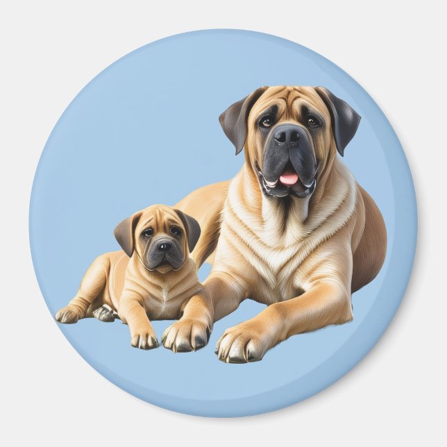 Imã Mastiff englische Dogge mit Kind im Urlaub (Frente)