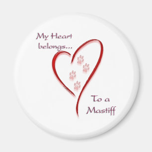 Imã Mastiff Heart Pertence - Magnet