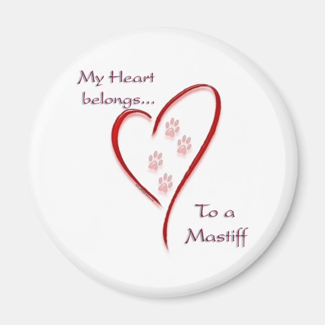 Imã Mastiff Heart Pertence - Magnet (Frente)
