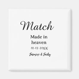Imã Match made in heaven add name date simple calligra