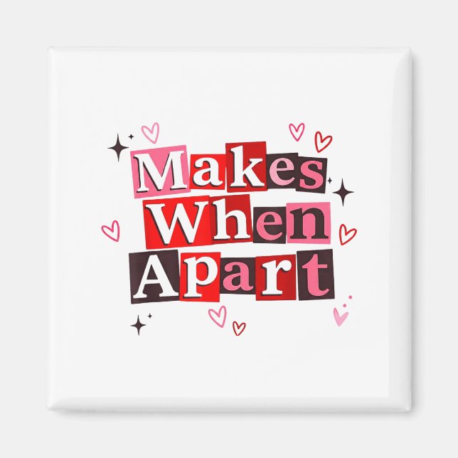 Imã Matching Couple Makes When Apart Long Distance Rel (Frente)