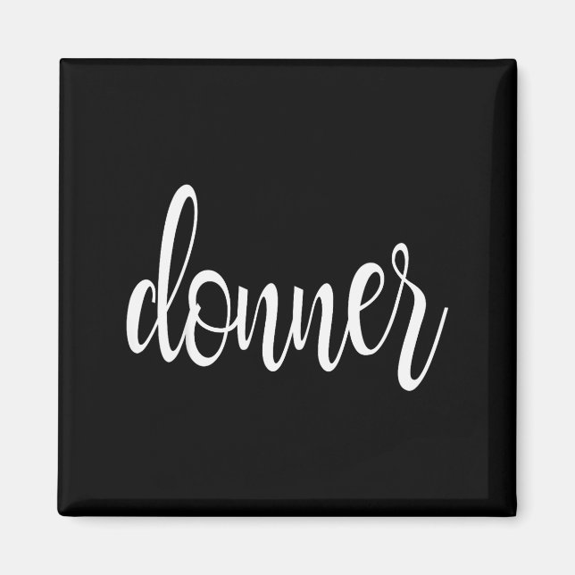 Imã Matching Donner Christmas Text Only Brown Green Re (Frente)