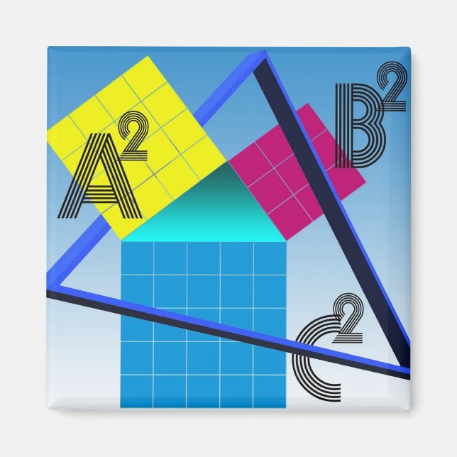 Imã Matemática, design colorida (Frente)