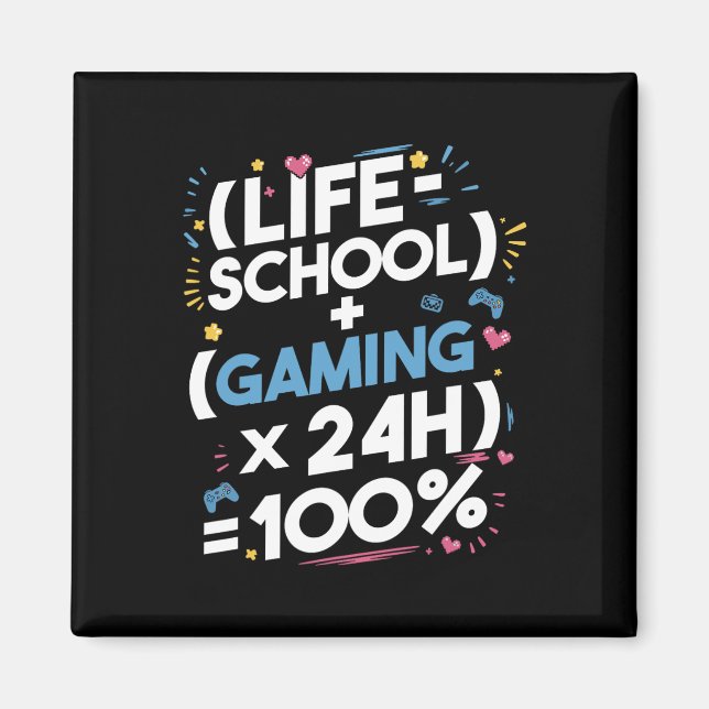 Imã Matemática Divertida para Gamer Adolescente – Fórm (Frente)