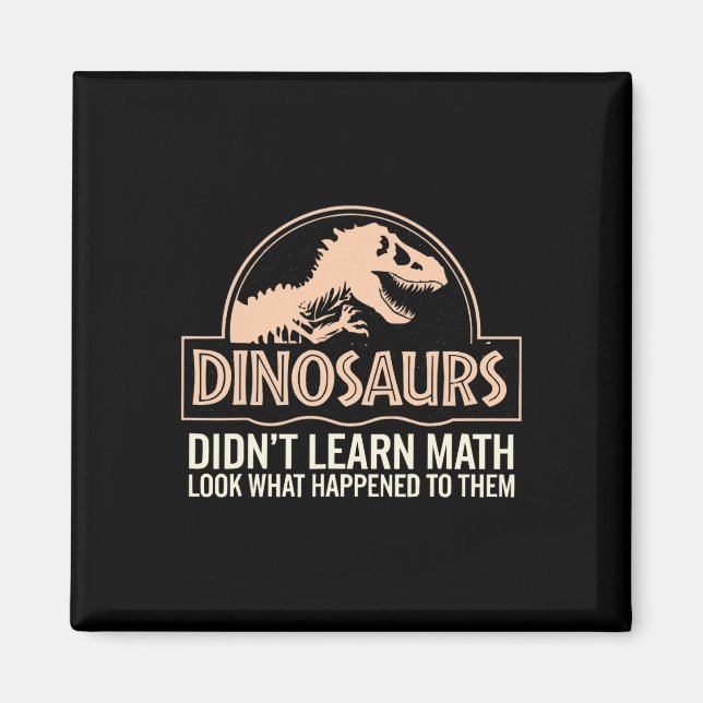 Imã Matemática Divertida Professor de Matemática, Dino (Frente)