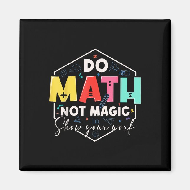 Imã Matemática Divertida Volta às Aulas Faça Cálculos  (Frente)