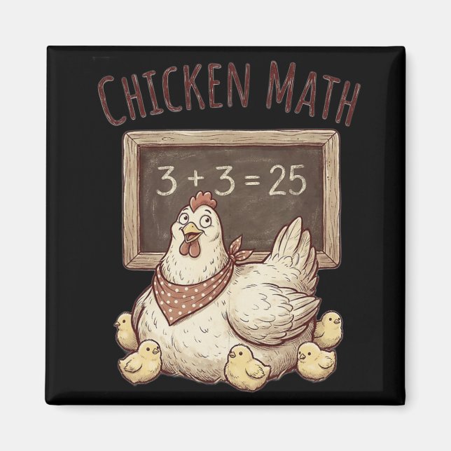Imã Matemática do Frango Equação Divertida na Lousa Ga (Frente)
