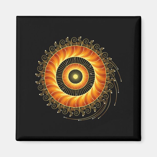 Imã Matemática Espiral Geometria Sagrada Fibonacci Man (Frente)