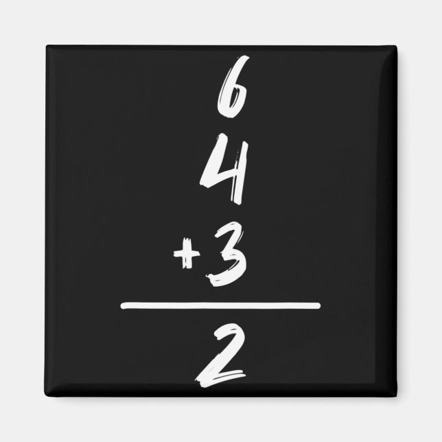 Imã Matemática Inspirada no Beisebol 6 4 3 2 Jogada Du (Frente)