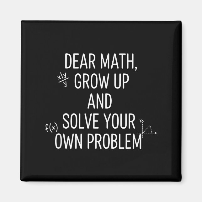 Imã Matemática Querida Matemática, Cresça E Resolva Os (Frente)