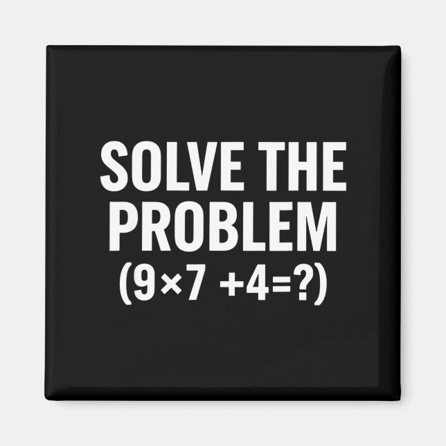 Imã Matemática Resolva o Problema (9x7+4=_) Matemática (Frente)