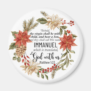 Imã Mateus 1:23 Immanuel Deus conosco Natal Floral