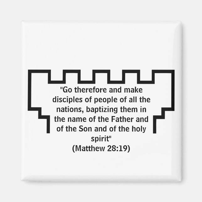 Imã Mateus 28:19 Magnet, Torre de Vigilância da Testem (Frente)