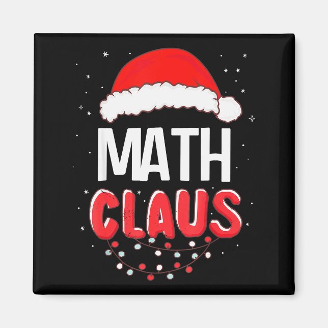 Imã Math Santa Claus Christmas Matching Costume  (Frente)