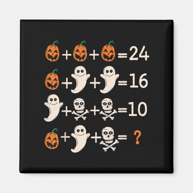 Imã Math Teacher Halloween Algebra Operation Mathemati (Frente)