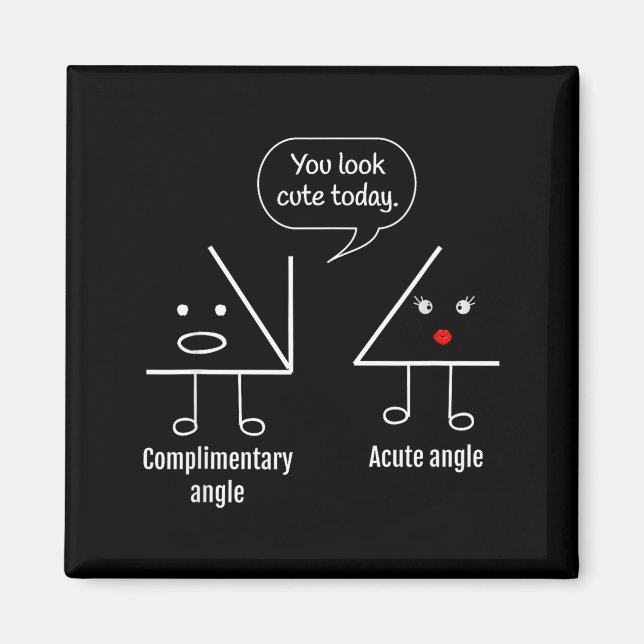 Imã Math Teacher Tee - Complimentary Acute Angle  (Frente)