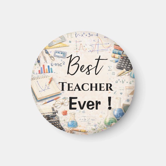 Imã Math Teacher Thank You Gifts | End of School Year (Frente)