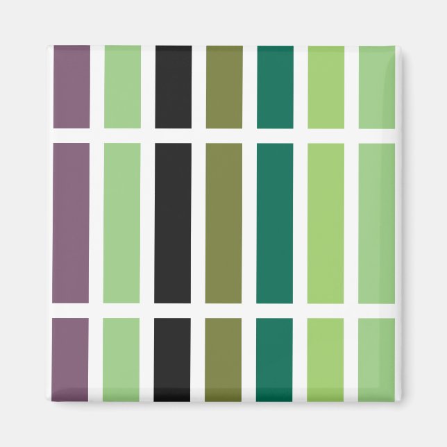 Imã Matizes Pretos Roxos Verdes (Frente)