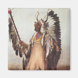 Imã Mato-Tope, um chefe Mandan Retrato por Karl Bodmer