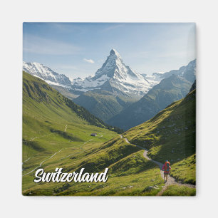Imã Matterhorn de Suiça de caminhada