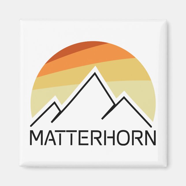 Imã Matterhorn Suiça Itália Retro (Frente)