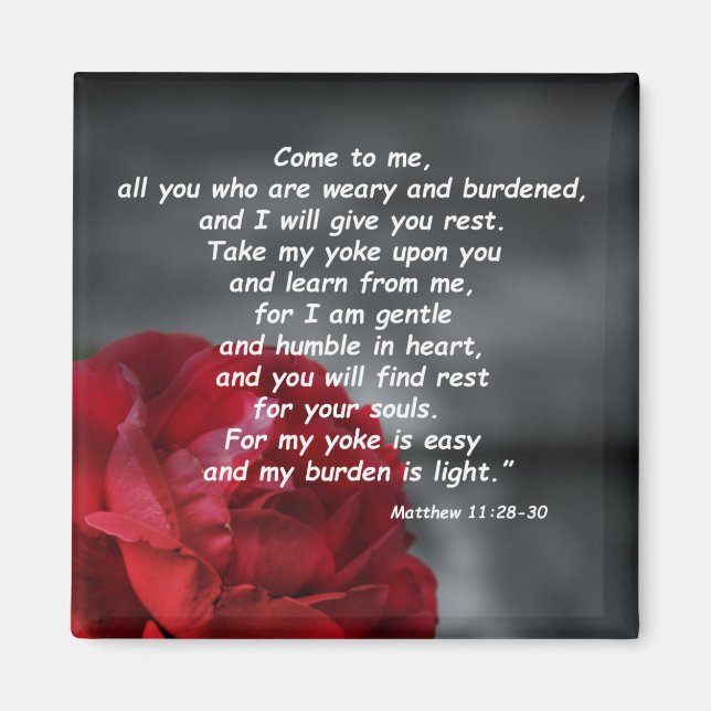 Imã Matthew 11:28-30 (Frente)