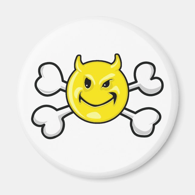 Imã MAU Caveira e Crossbones (Frente)