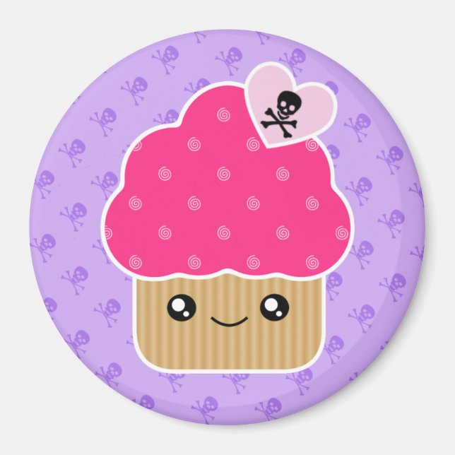 Imã Mau Cute Kawaii Cupcake Do Magnet Mortal (Frente)