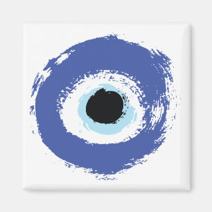 Imã Mau Olho Artístico Azul Grego