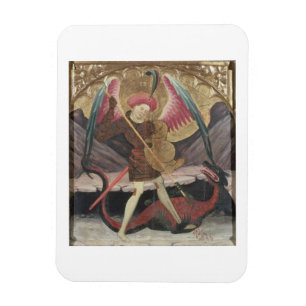 Ímã Mau vencendo de St Michael, c.1480 (tempera no pa