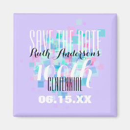 Imã Mauve Save the date Centennial Personalised Magnet