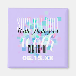 Imã Mauve Save the date Centennial Personalised Magnet