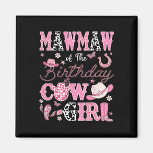 Imã Mawmaw Da Garota De Aniversário Western Rodeo Mawm