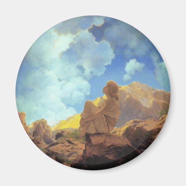 Imã Maxfield Parrish Manhã 1922 Nuvem Azul Arte Fina (Frente)