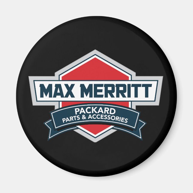 Imã Máximo de Merritt Auto Parts Magnet Logotipo Padrã (Frente)
