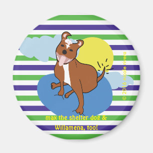 Imã Máximo & Willamena   listrou o ímã redondo da