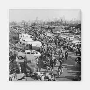 Imã Maxwell Street Chicago Circa 1950's Flea Market T