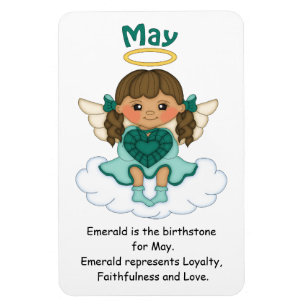 Ímã May Birthstone Angel Brunette Premium Magnet