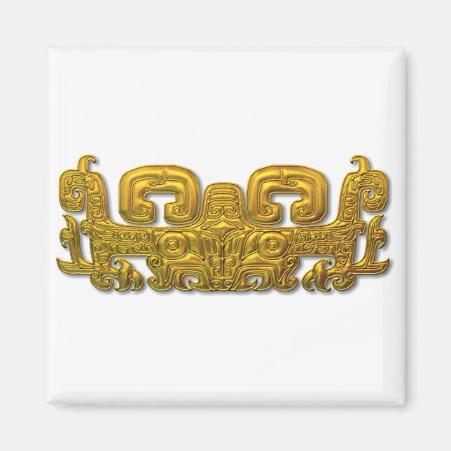 Imã Mayan Jaguar - Dourado (Frente)