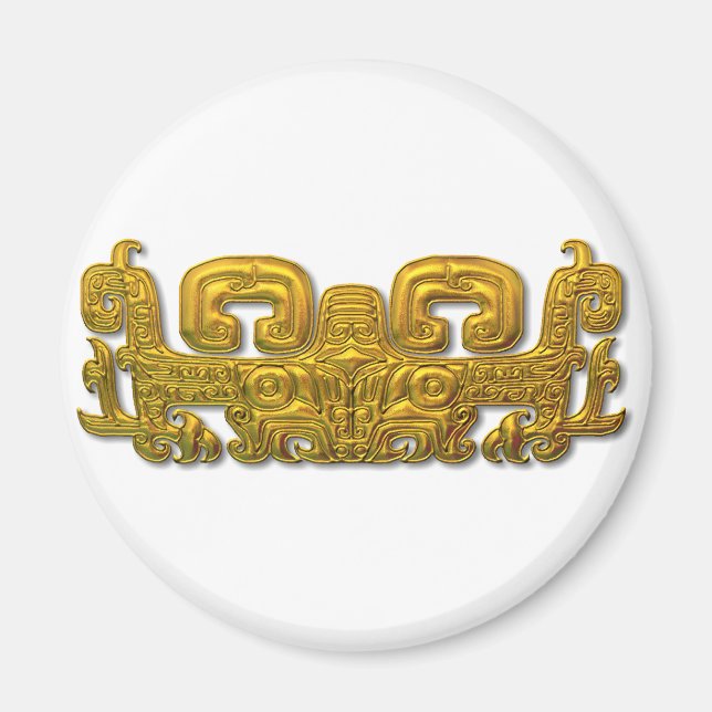 Imã Mayan Jaguar - Dourado (Frente)