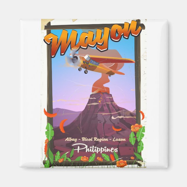 Imã Mayon Volcano filipine aventura poster (Frente)