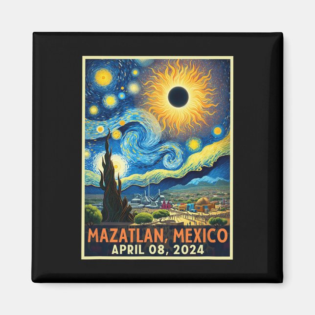 Imã Mazatlan Mexico Total Solar Eclipse 2024 Starry Ni (Frente)