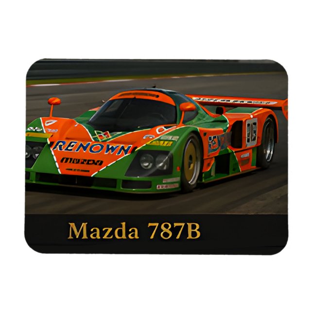 Ímã Mazda 787B Clássico Carro de Corrida de Le Mans Vi (Horizontal)