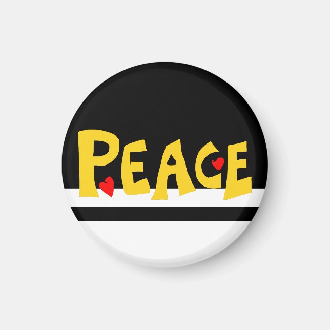 Imã MAZIPOODLES Paz Amarelo  (Frente)