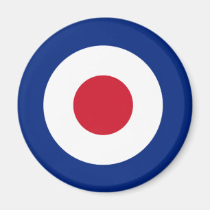 Imã MD Blue Red and White Round Magnet   Presentes MOD