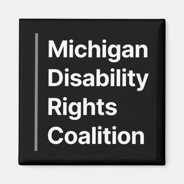 Imã MDRC preto e branco (Frente)