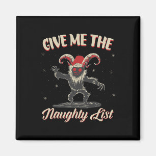 Imã Me Dê a Lista Travessa Fofa Krampus Natal Escuro