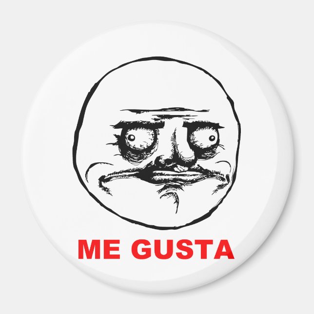 Imã Me Gusta Rage Face Meme (Frente)